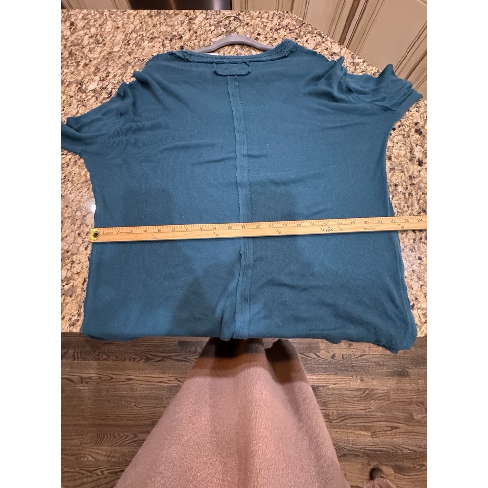 We The Free Care FP Colby Long Sleeve Tee Women Lagoon Scoop Neck Size Large - Picture 12 of 16